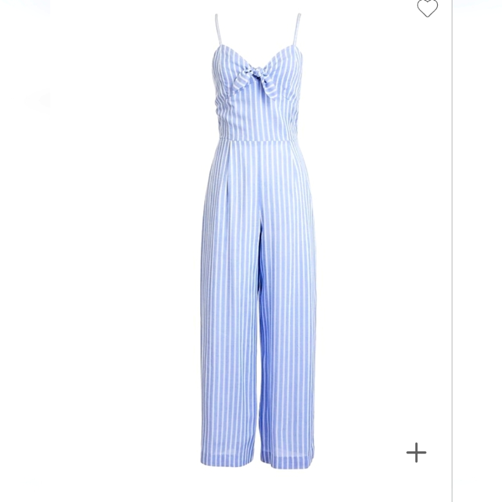 J. Crew Blue and White Striped Jumpsuit for Effortless Style